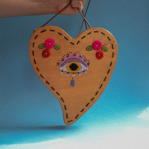 spisidda design borsa di legno artigianale o cuore mio