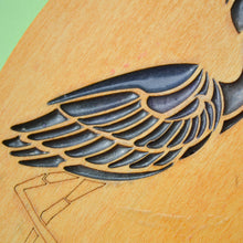 Carica l&#39;immagine nel visualizzatore di Gallery, spisidda design borsa di legno artigianale fatta a mano airone
