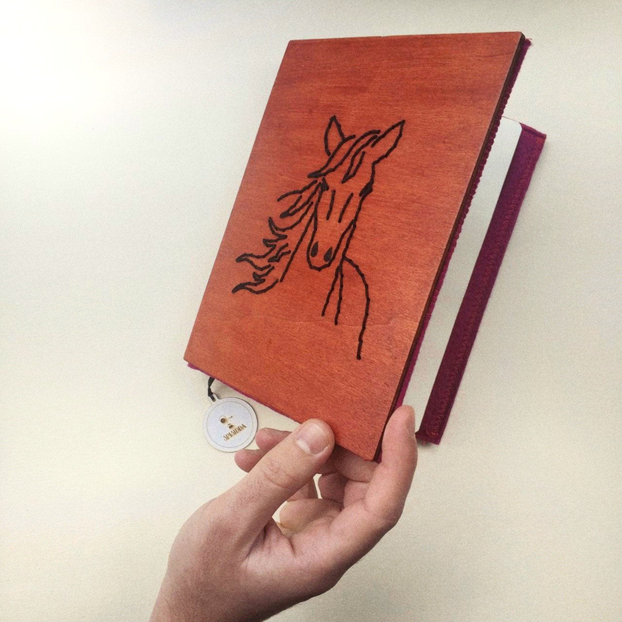Copertina di legno per quaderno A5 fatta a mano e personalizzabile –  Spisidda Design